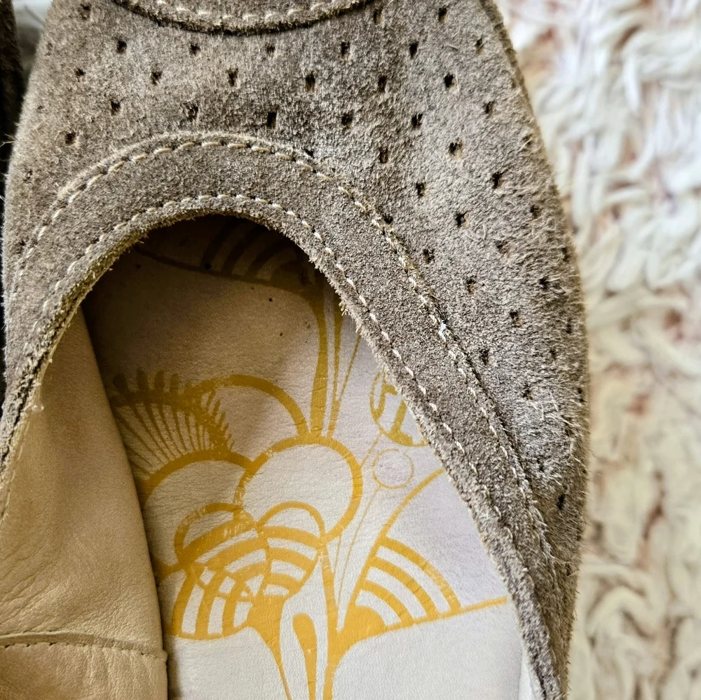 🐐Fly London Taupe Suede Wrap Around Ankle Strap Sandals - Picture 3 of 8